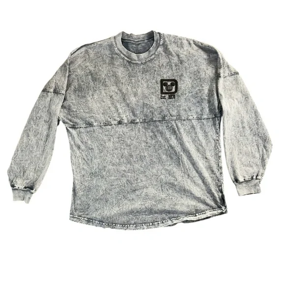 Disney Parks Walt Disney World Spirit Jersey Gray Mineral Acid Wash Women Medium - Picture 3 of 8